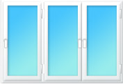Plastové okno trojdílné levý sloupek 2030x1430 bílá/bílá | levé výklopné, levé, pravé | dvojsklo, klika bílá